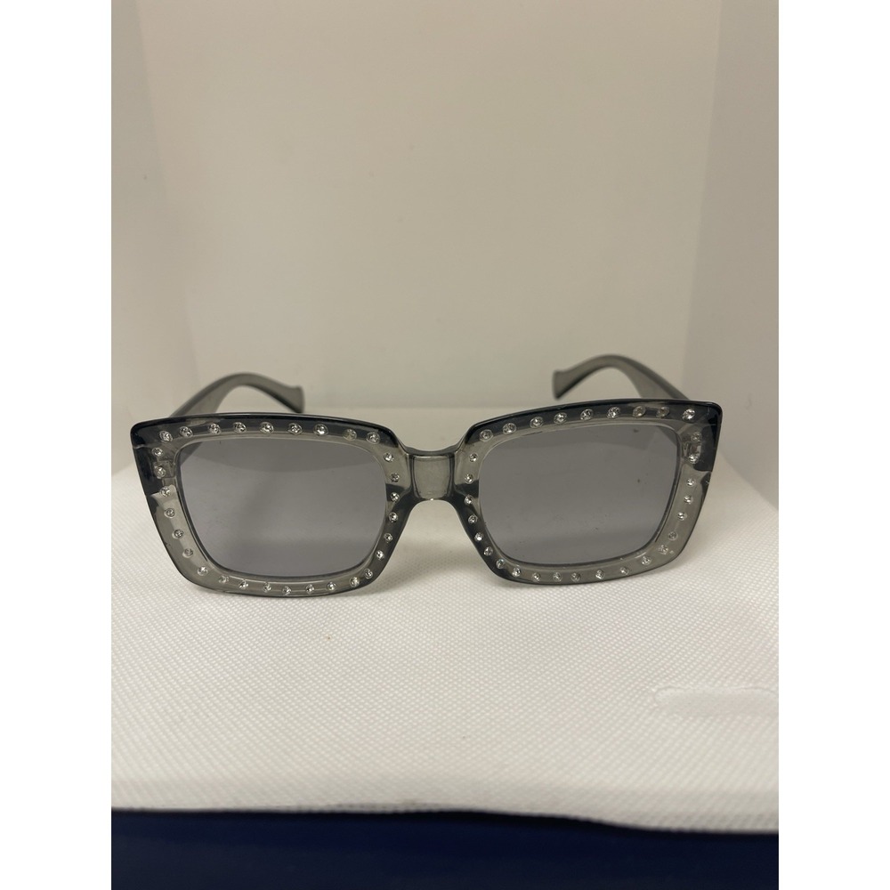 Black Bling Oversized Fashion Wear Sunglasses Square Frame Fun Design D-19